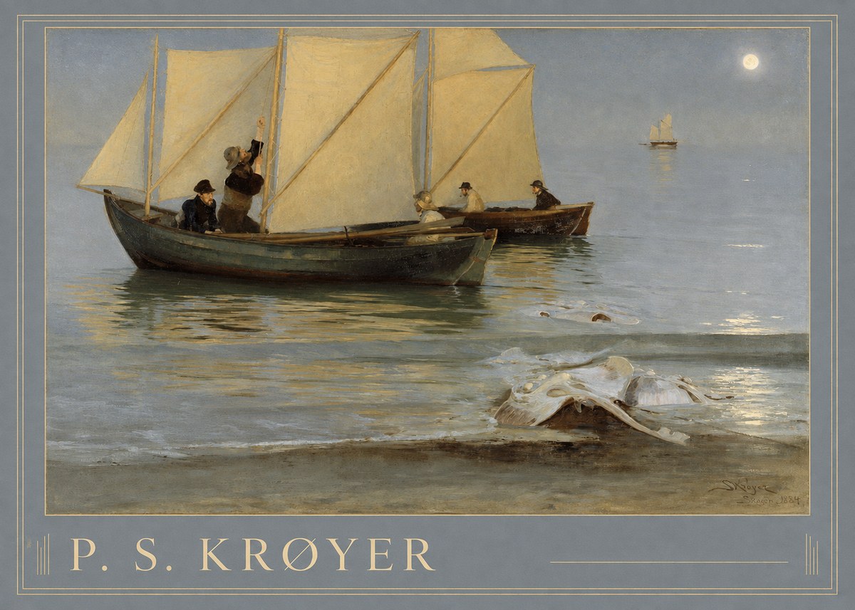 P.S. Krøyer A Ray Washed Ashore No1 - Juliste