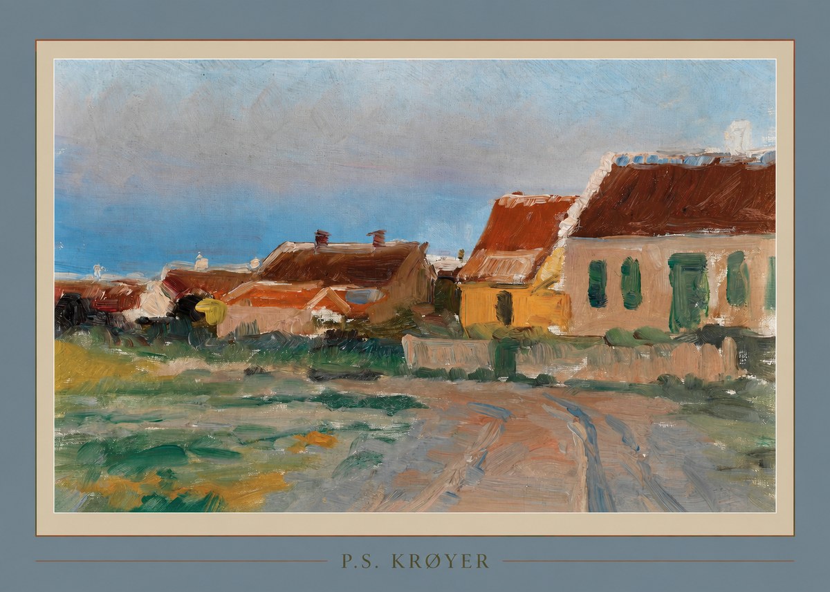 P.S. Krøyer Houses in Skagen No2 - Juliste