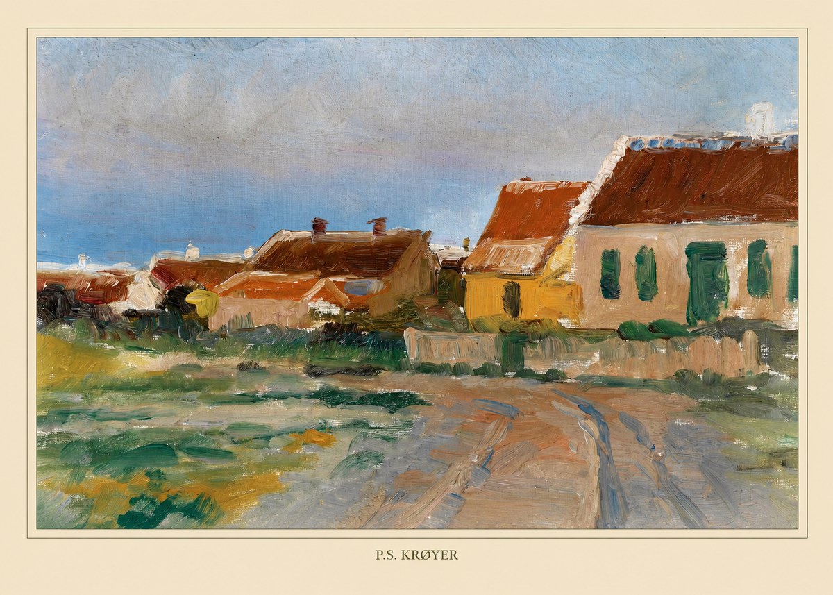 P.S. Krøyer Houses in Skagen No4 - Juliste