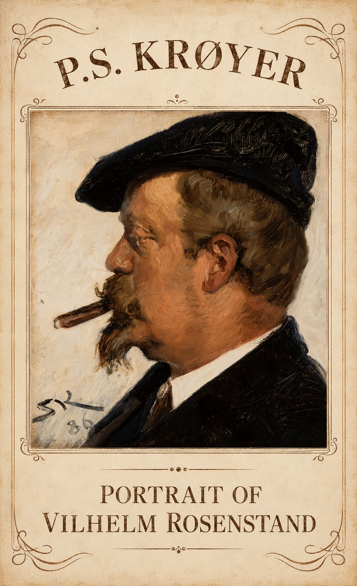 P.S. Krøyer Portrait of Vilhelm Rosenstand No4 - Juliste