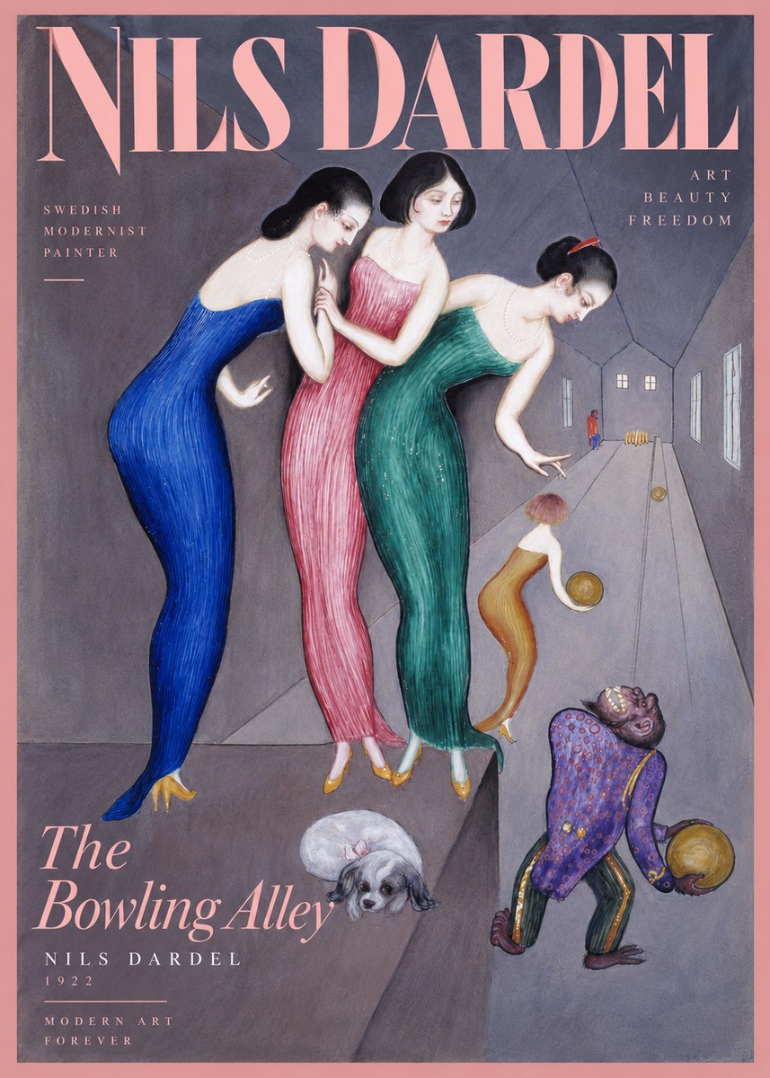 Nils Dardel Three Graces No3 - Juliste