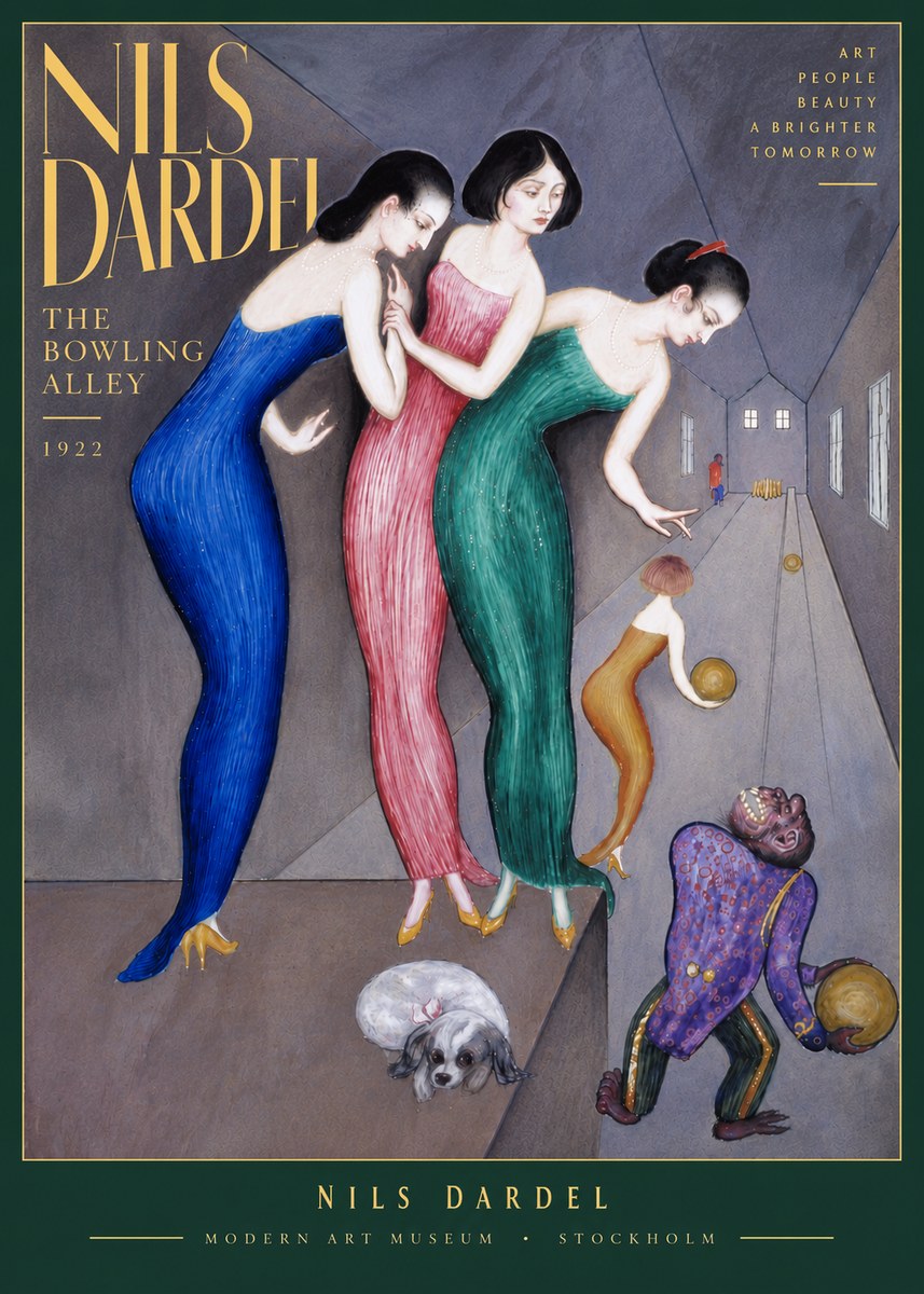 Nils Dardel Three Graces No6 - Juliste