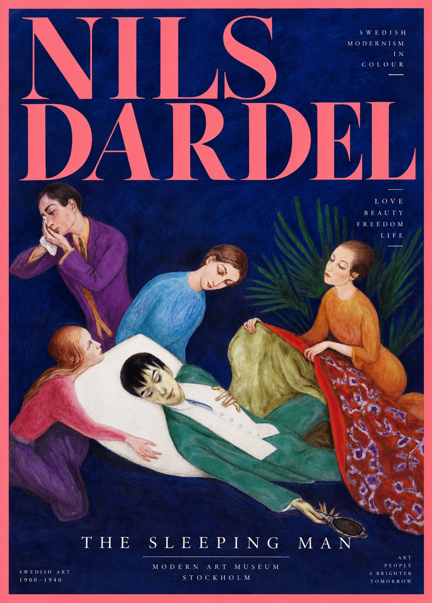 Nils Dardel The Sleeping Man No2 - Juliste