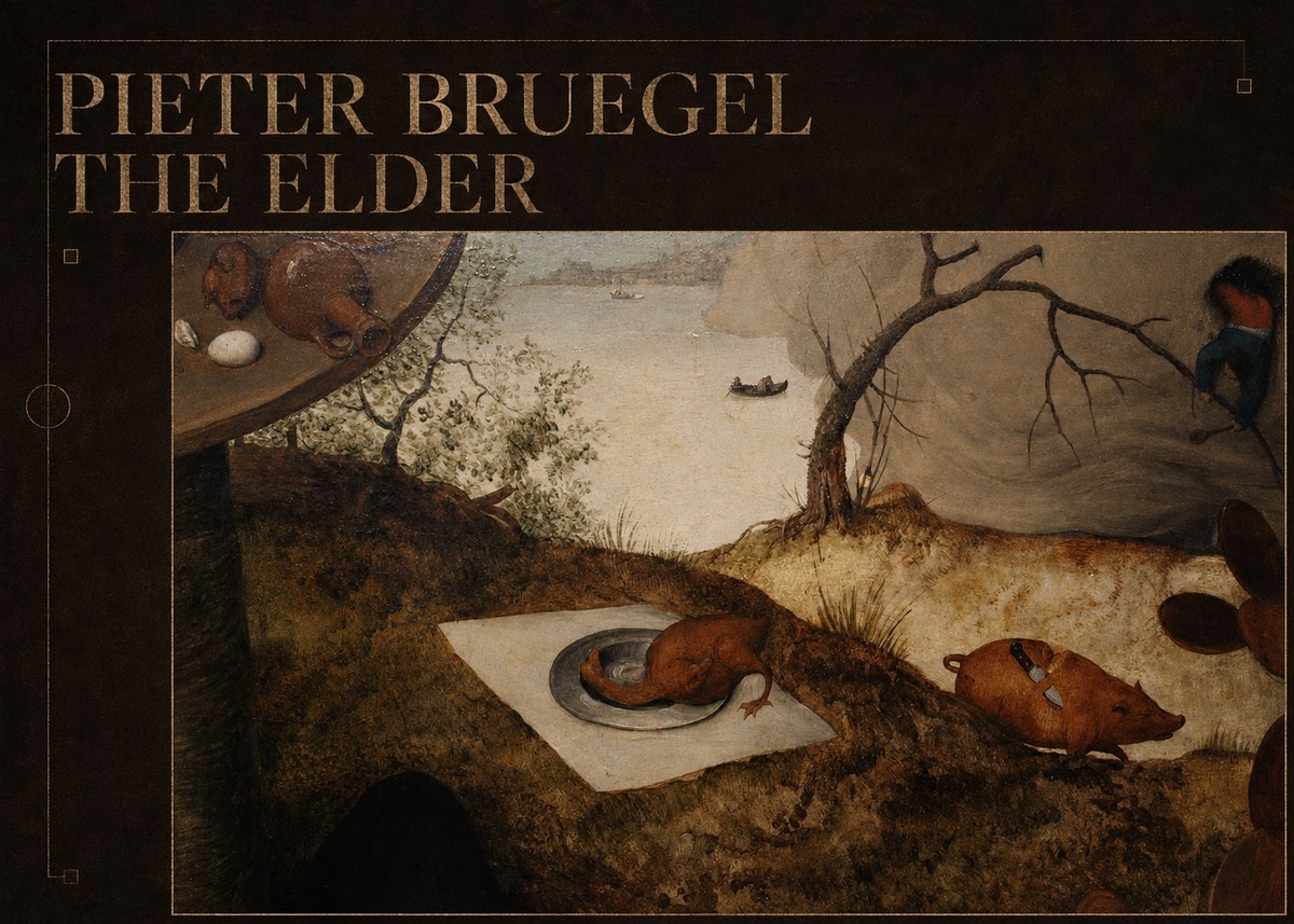 Pieter Bruegel The Pig Is Stabbed No6 - Juliste