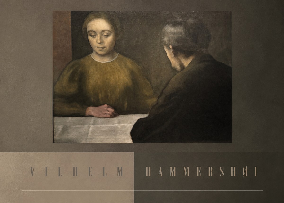 Vilhelm Hammershøi A Conversation No6 - Juliste