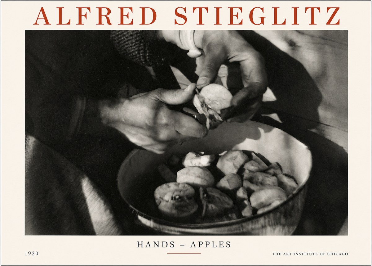 Alfred Stieglitz Hands - Apples No3 - Juliste