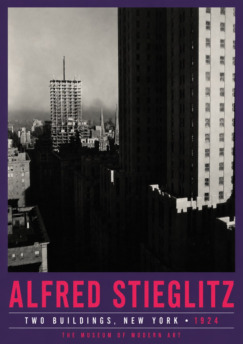 Alfred Stieglitz Two Buildings, New York No5 - Juliste