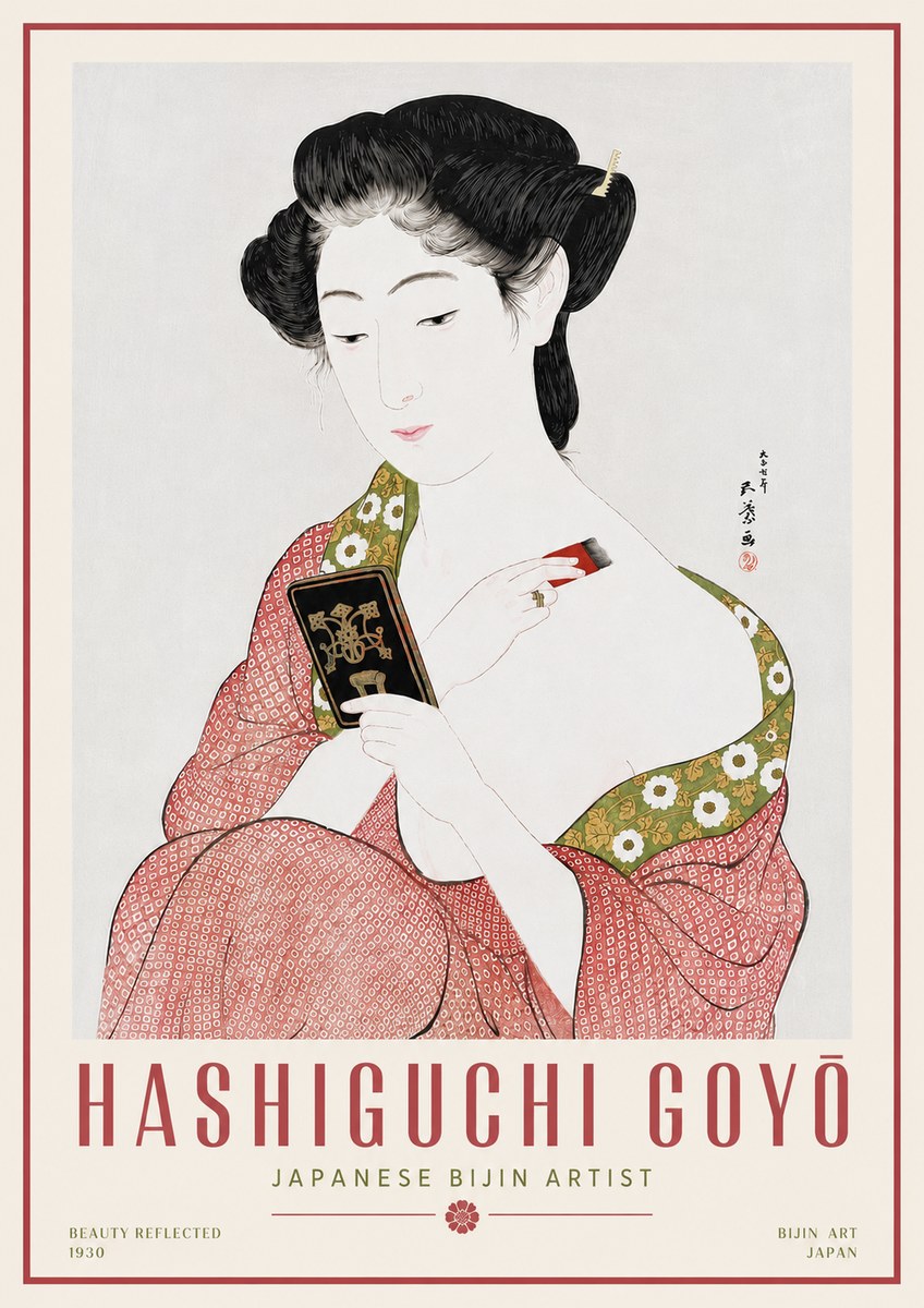 Hashiguchi Goyō Beauty Reflected No5 - Juliste