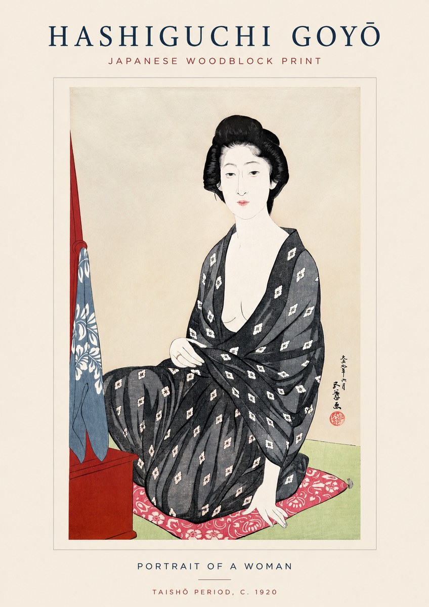Hashiguchi Goyō Portrait of a Woman No1 - Juliste