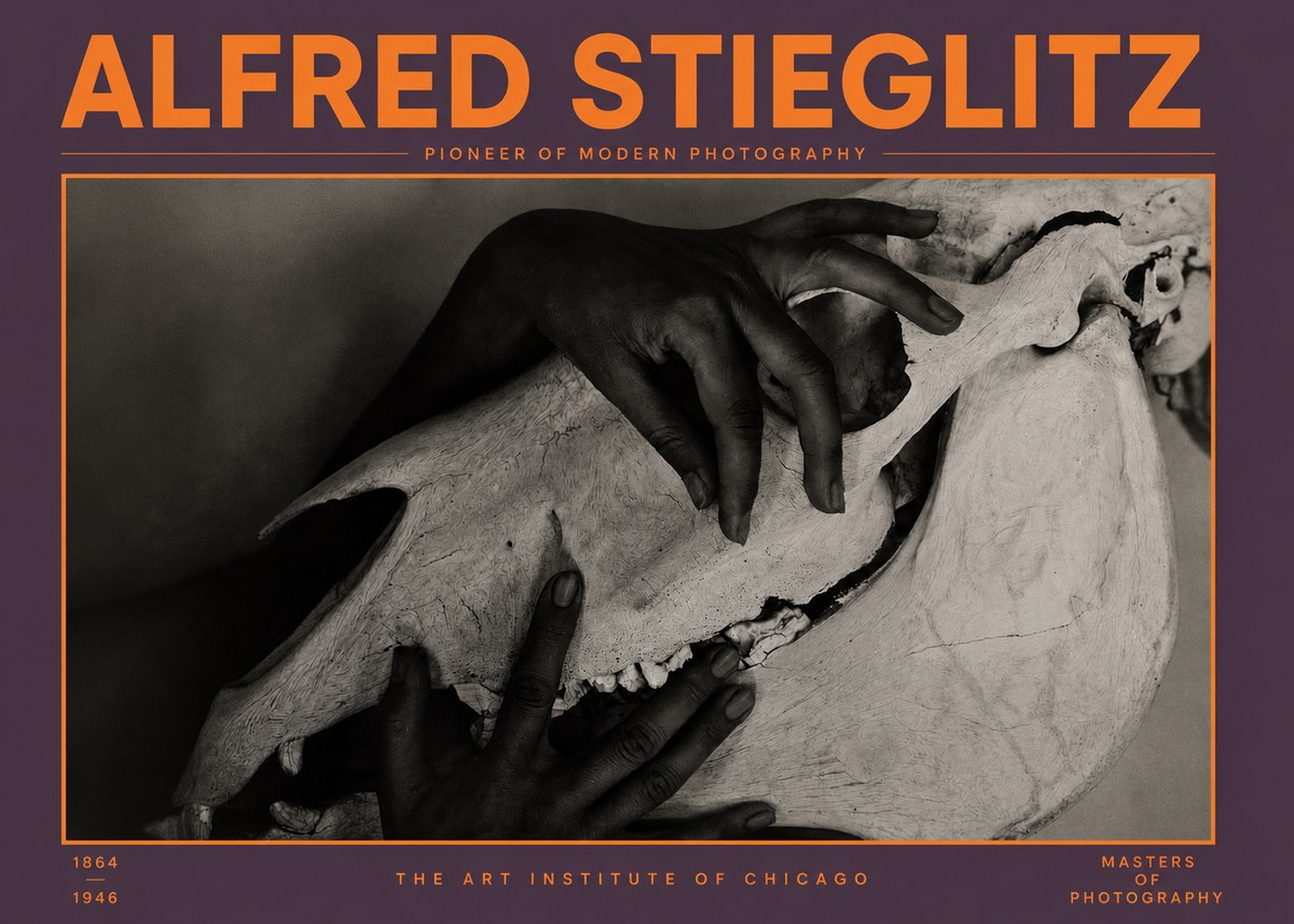 Alfred Stieglitz Georgia O'keeffe - Hands and Skull No4 - Juliste
