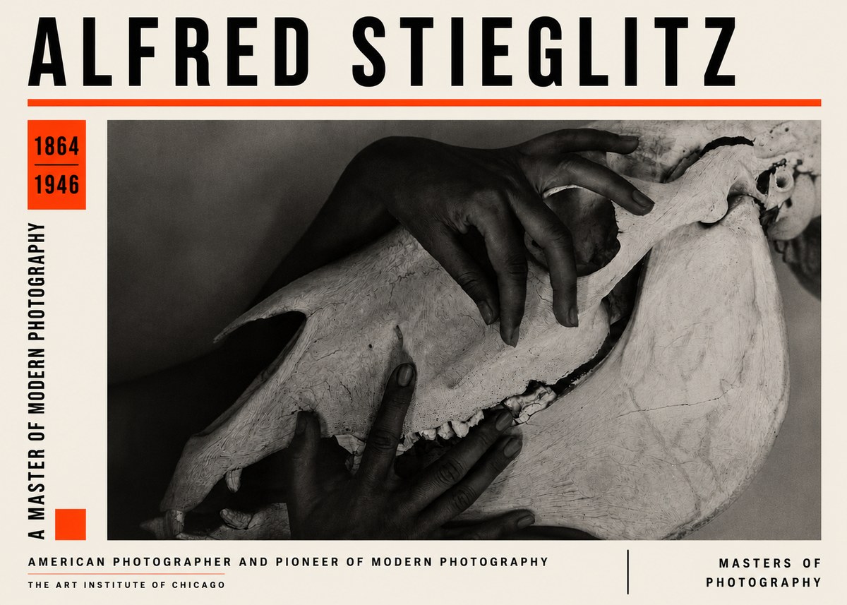 Alfred Stieglitz Georgia O'keeffe - Hands and Skull No6 - Juliste