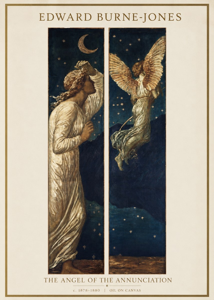 Edward Burne-Jones The Angel of the Annunciation No1 - Juliste