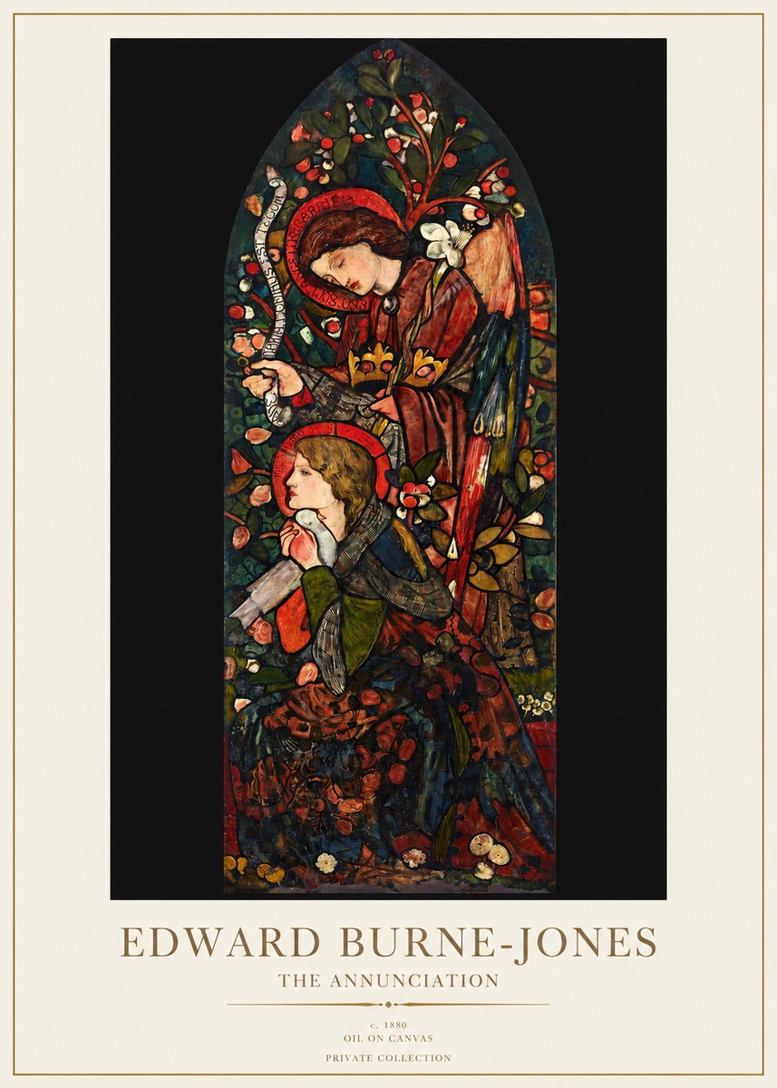 Edward Burne-Jones The Annunciation I No1 - Juliste
