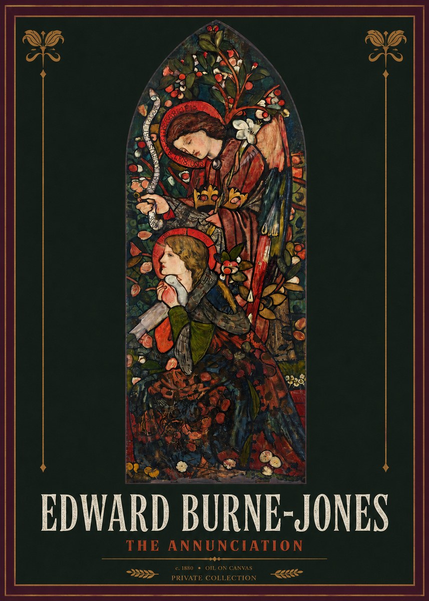 Edward Burne-Jones The Annunciation I No2 - Juliste