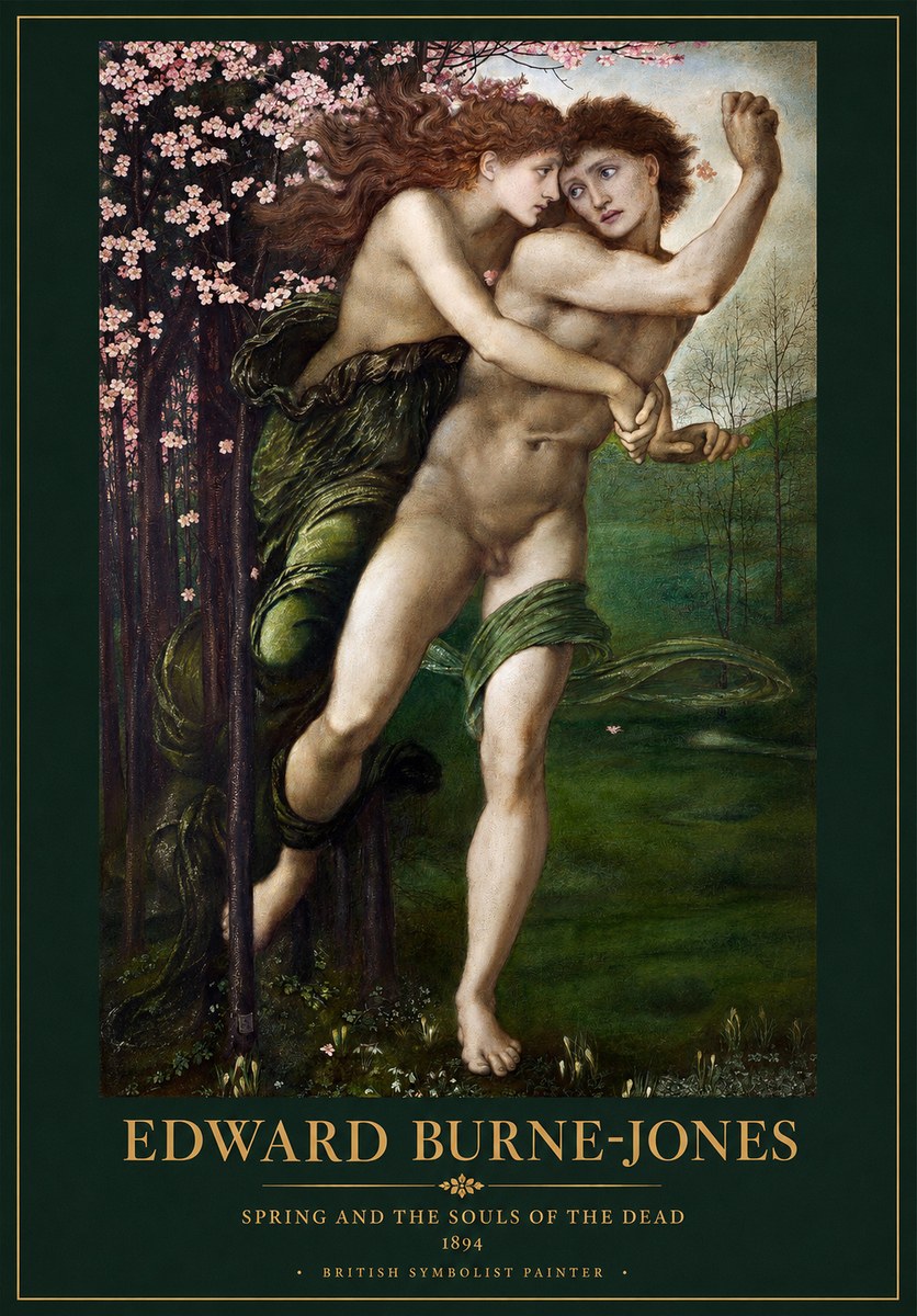 Edward Burne-Jones Springtime and the Spring No4 - Juliste