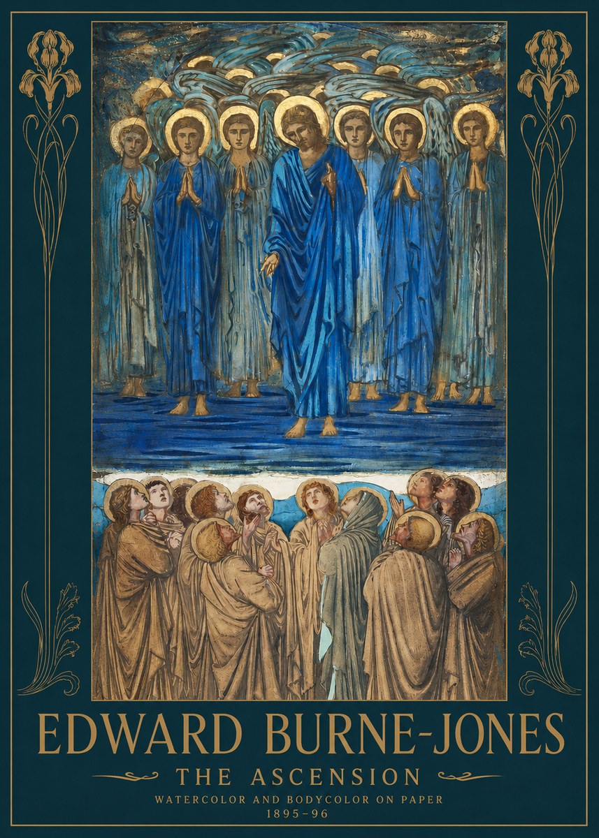 Edward Burne-Jones The Ascension No2 - Juliste