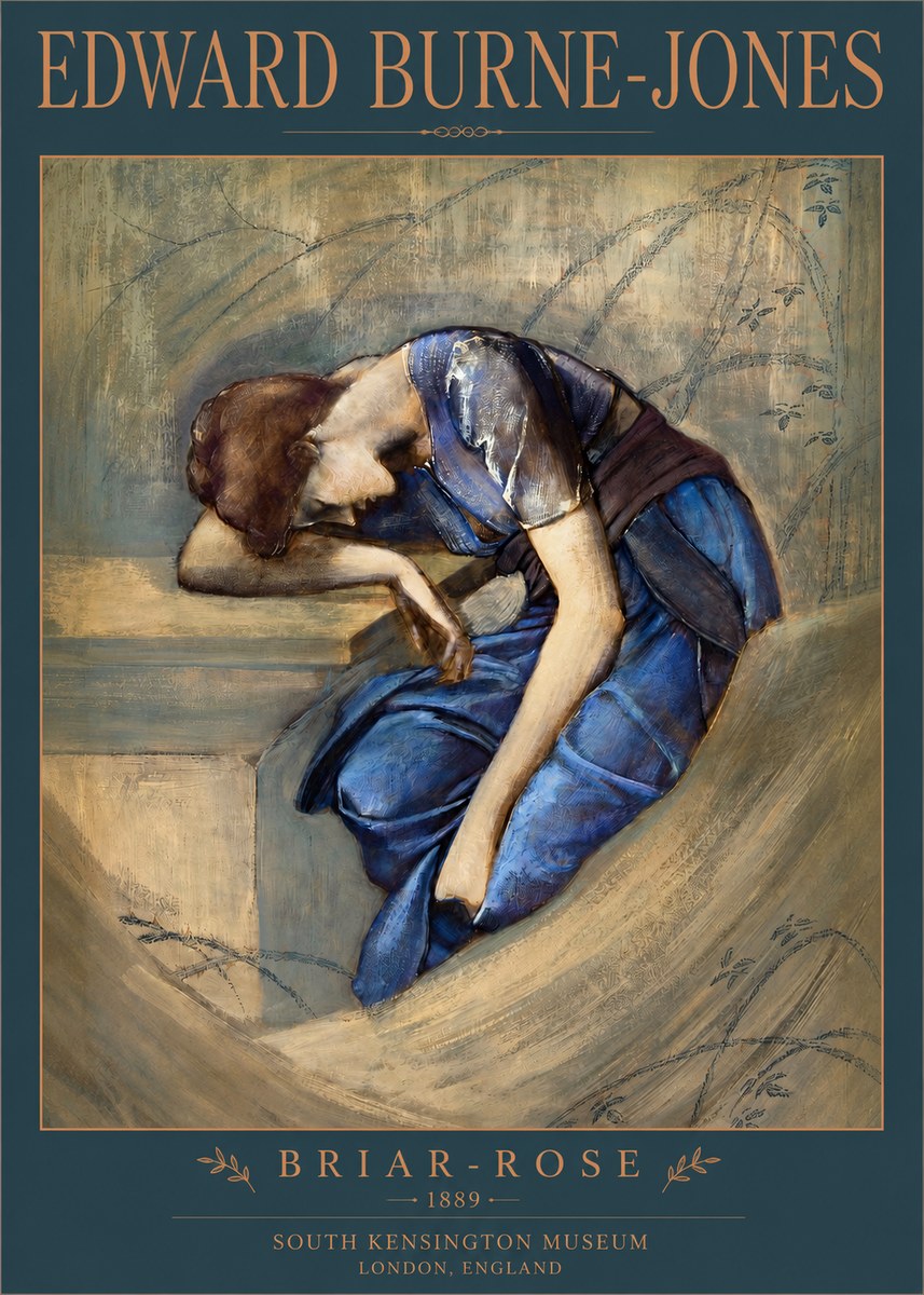 Edward Burne-Jones Briar-rose No2 - Juliste