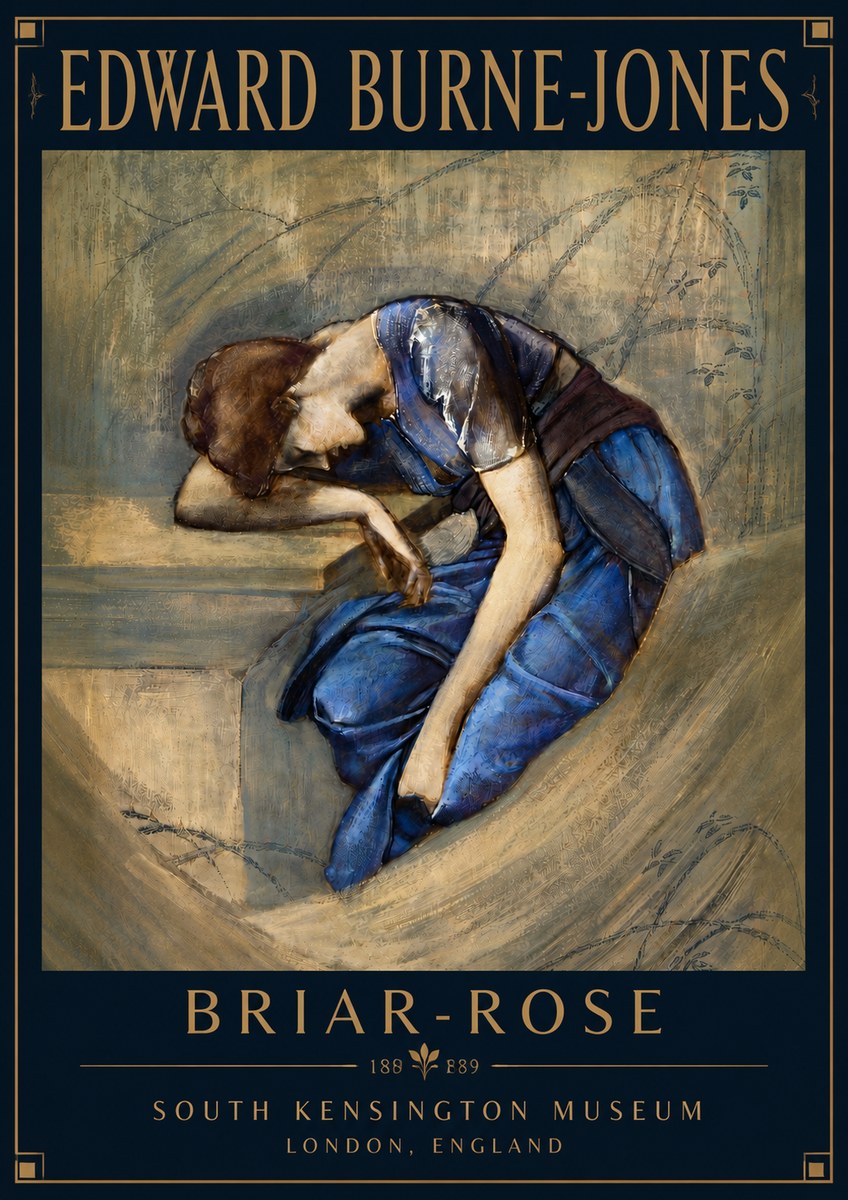 Edward Burne-Jones Briar-rose No5 - Juliste