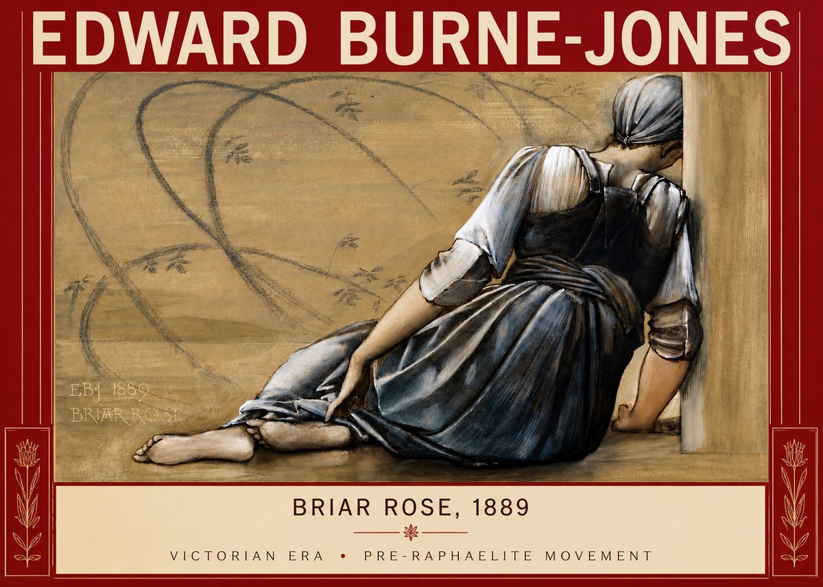 Edward Burne-Jones Briar Rose No3 - Juliste