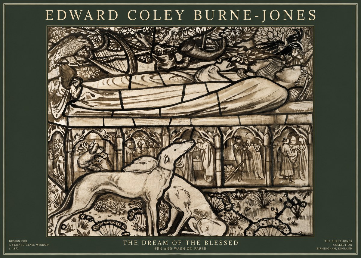 Edward Burne-Jones The Dream of the Blessed No1 - Juliste