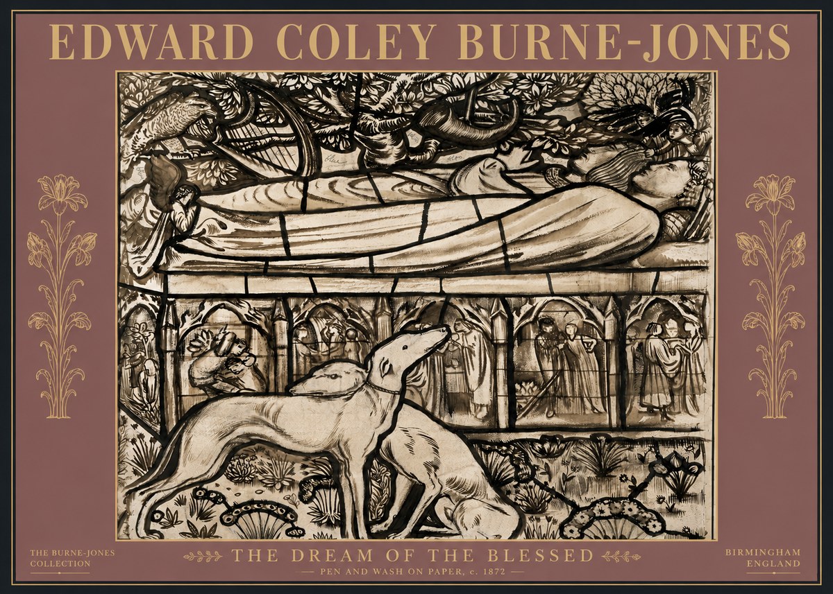 Edward Burne-Jones The Dream of the Blessed No6 - Juliste