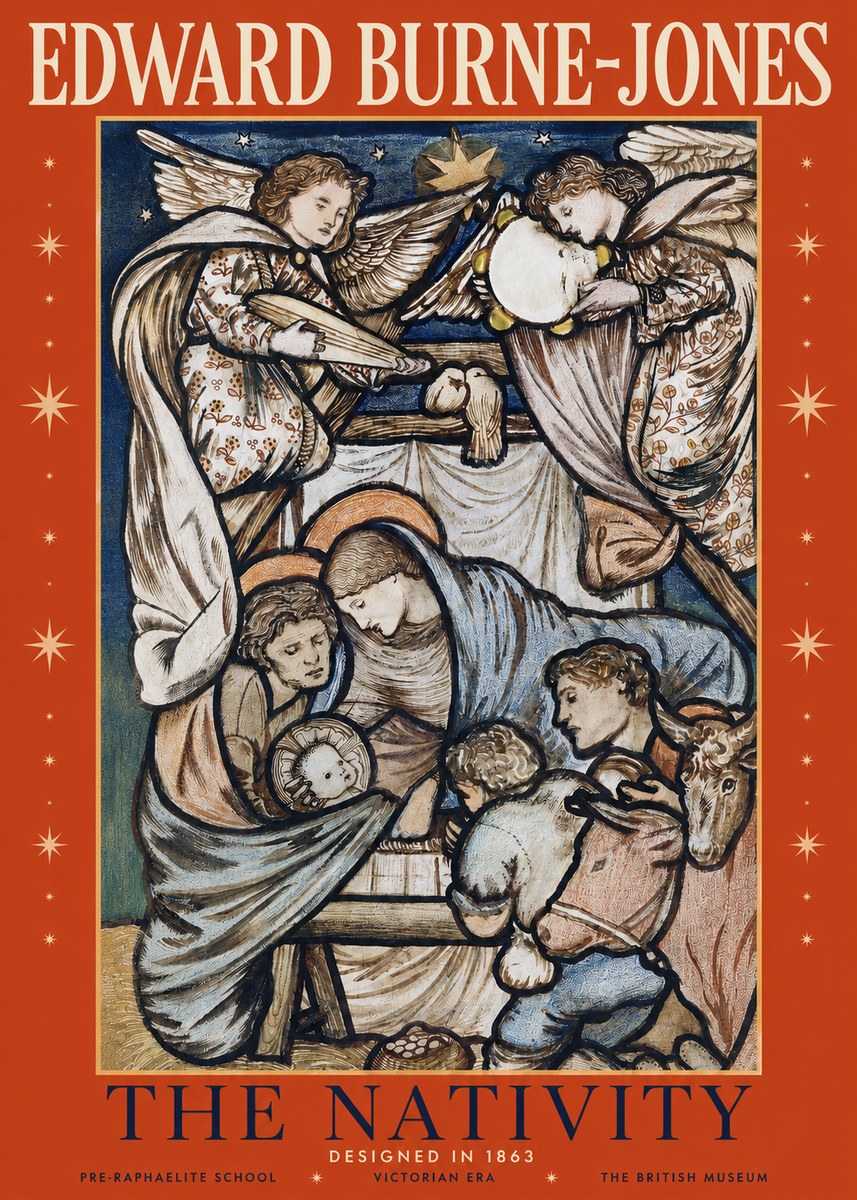 Edward Burne-Jones The Nativity No2 - Juliste