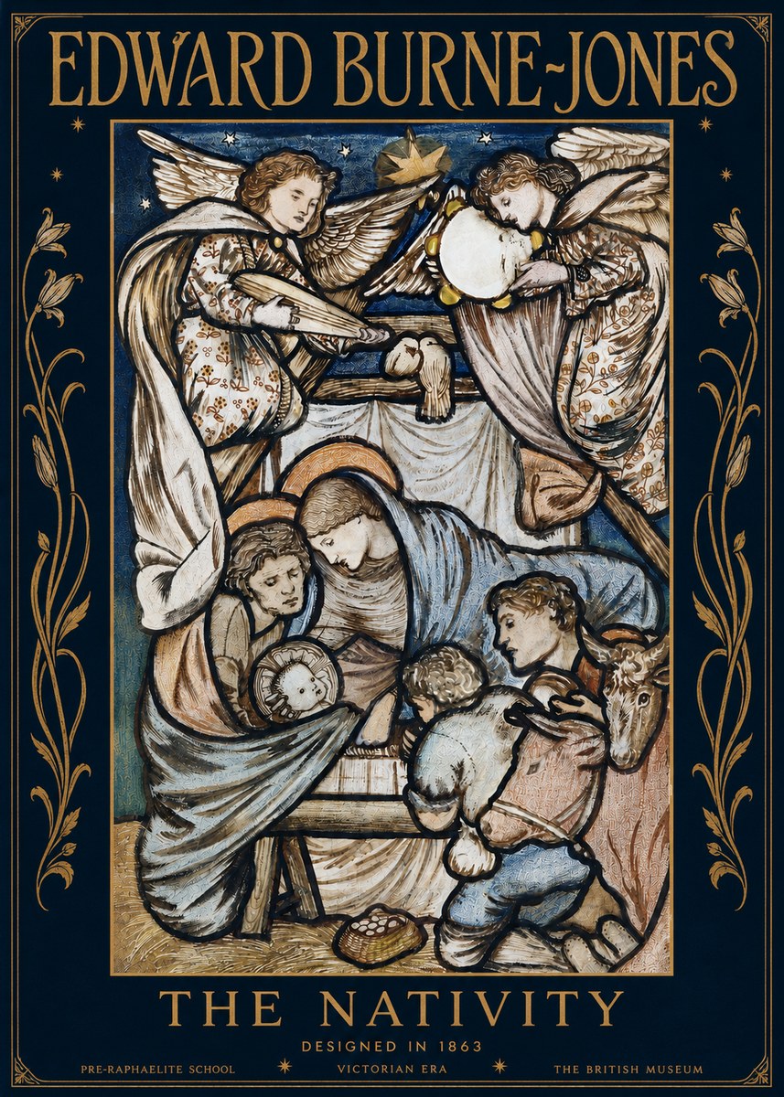 Edward Burne-Jones The Nativity No3 - Juliste