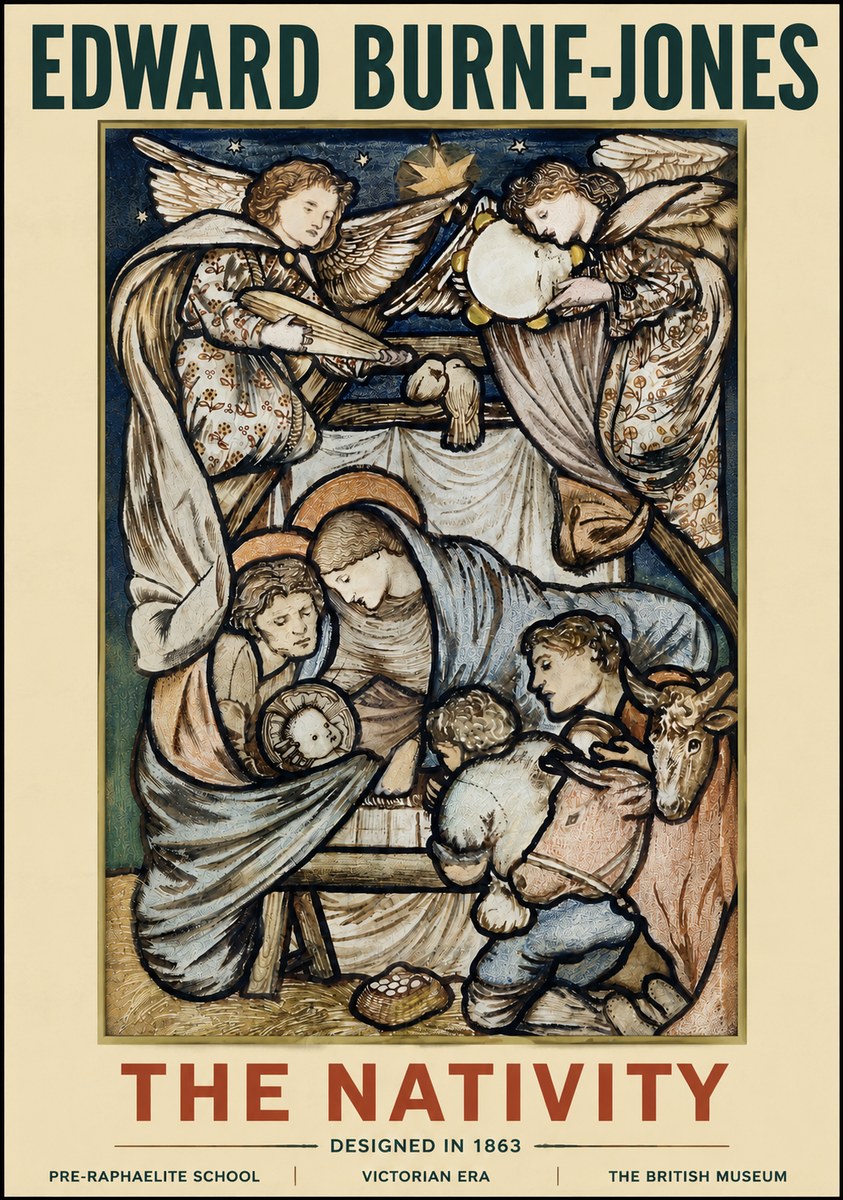 Edward Burne-Jones The Nativity No4 - Juliste