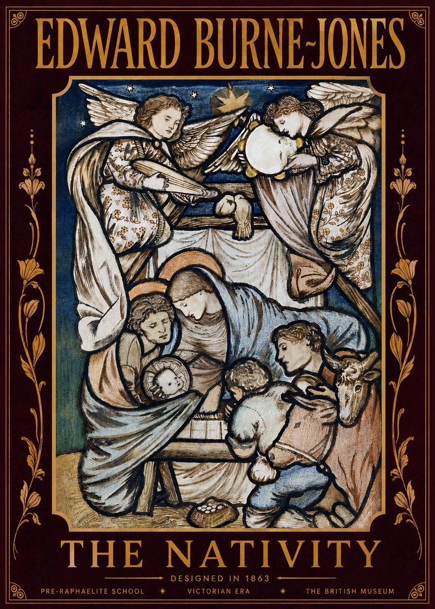 Edward Burne-Jones The Nativity No6 - Juliste