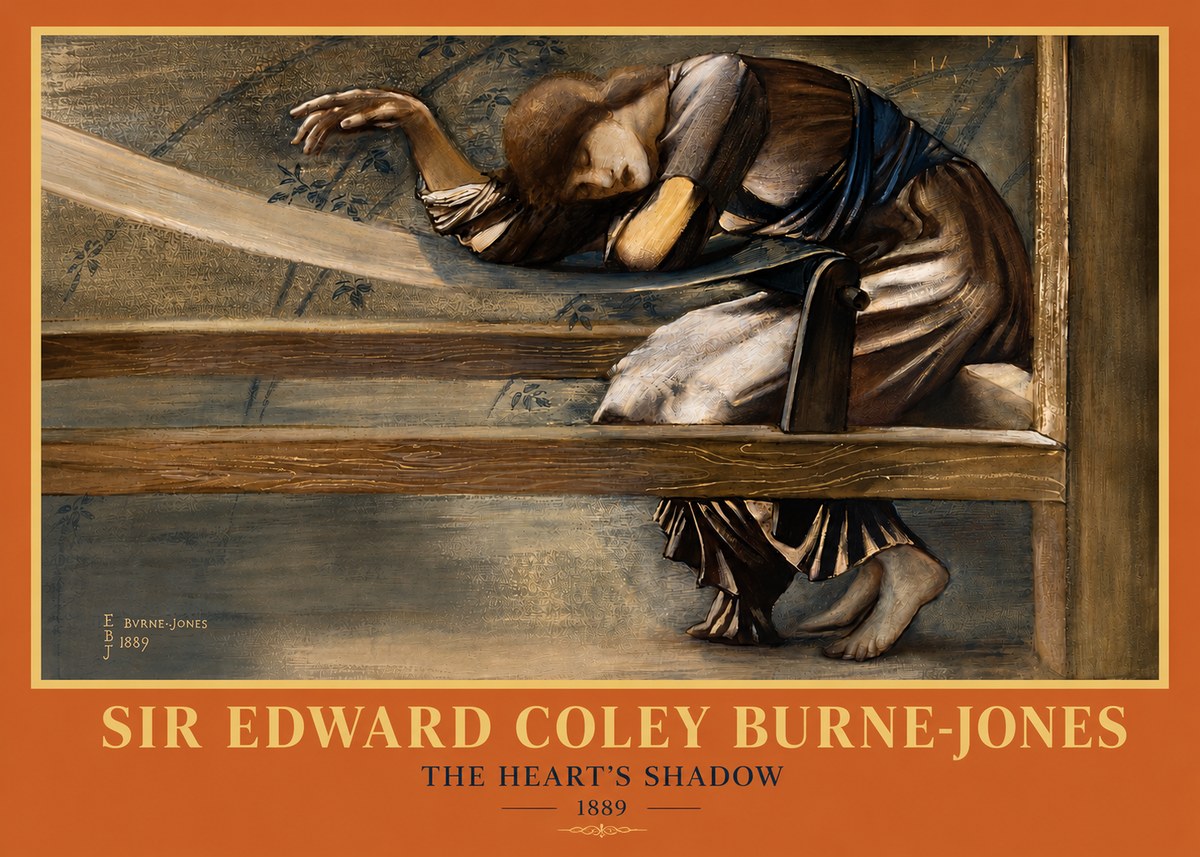 Edward Burne-Jones The Heart's Shadow No3 - Juliste