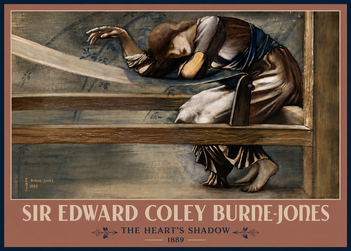 Edward Burne-Jones The Heart's Shadow No5 - Juliste