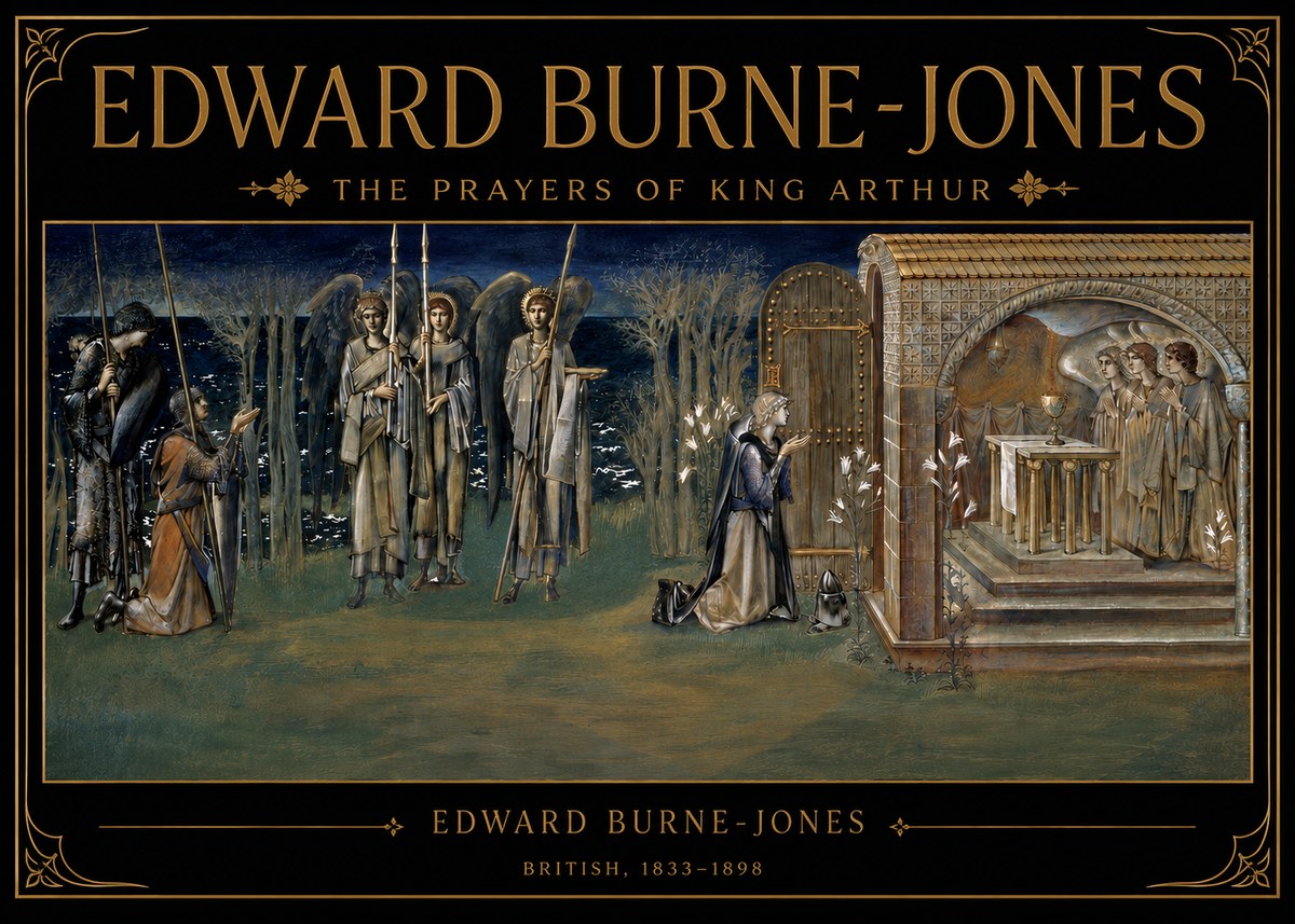 Edward Burne-Jones The Prayers of King Arthur No3 - Juliste