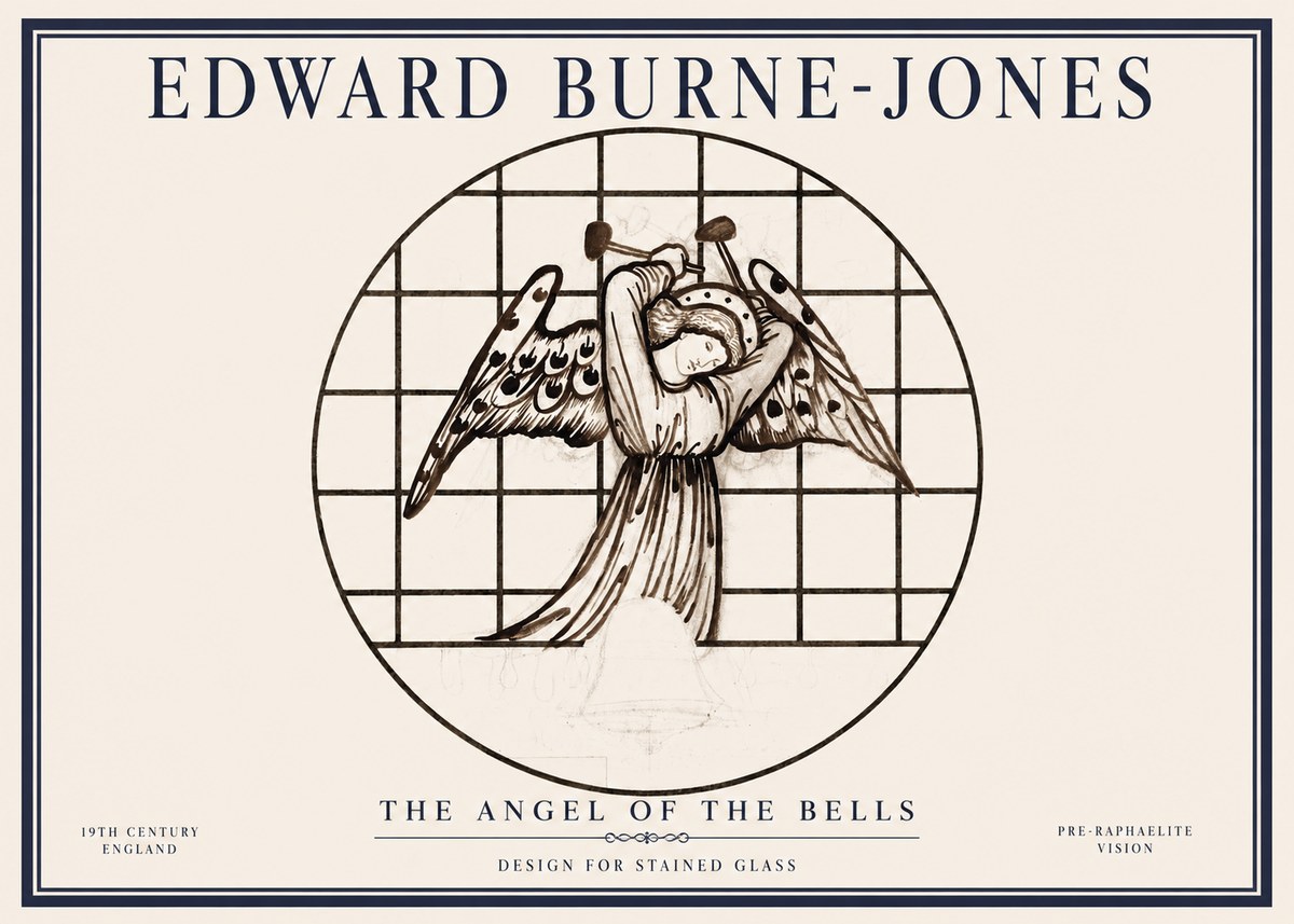 Edward Burne-Jones The Angel of the Bells No1 - Juliste