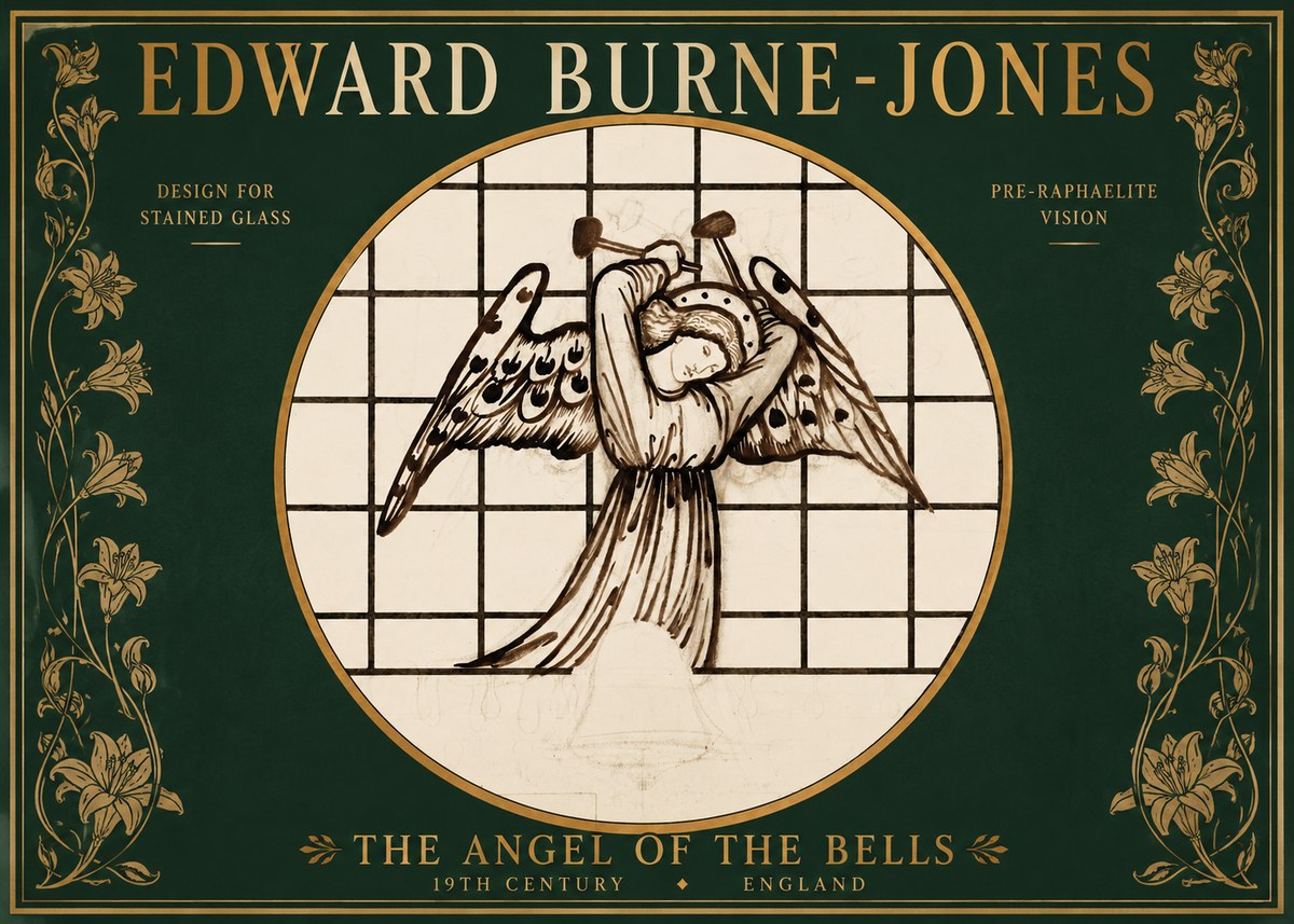 Edward Burne-Jones The Angel of the Bells No2 - Juliste
