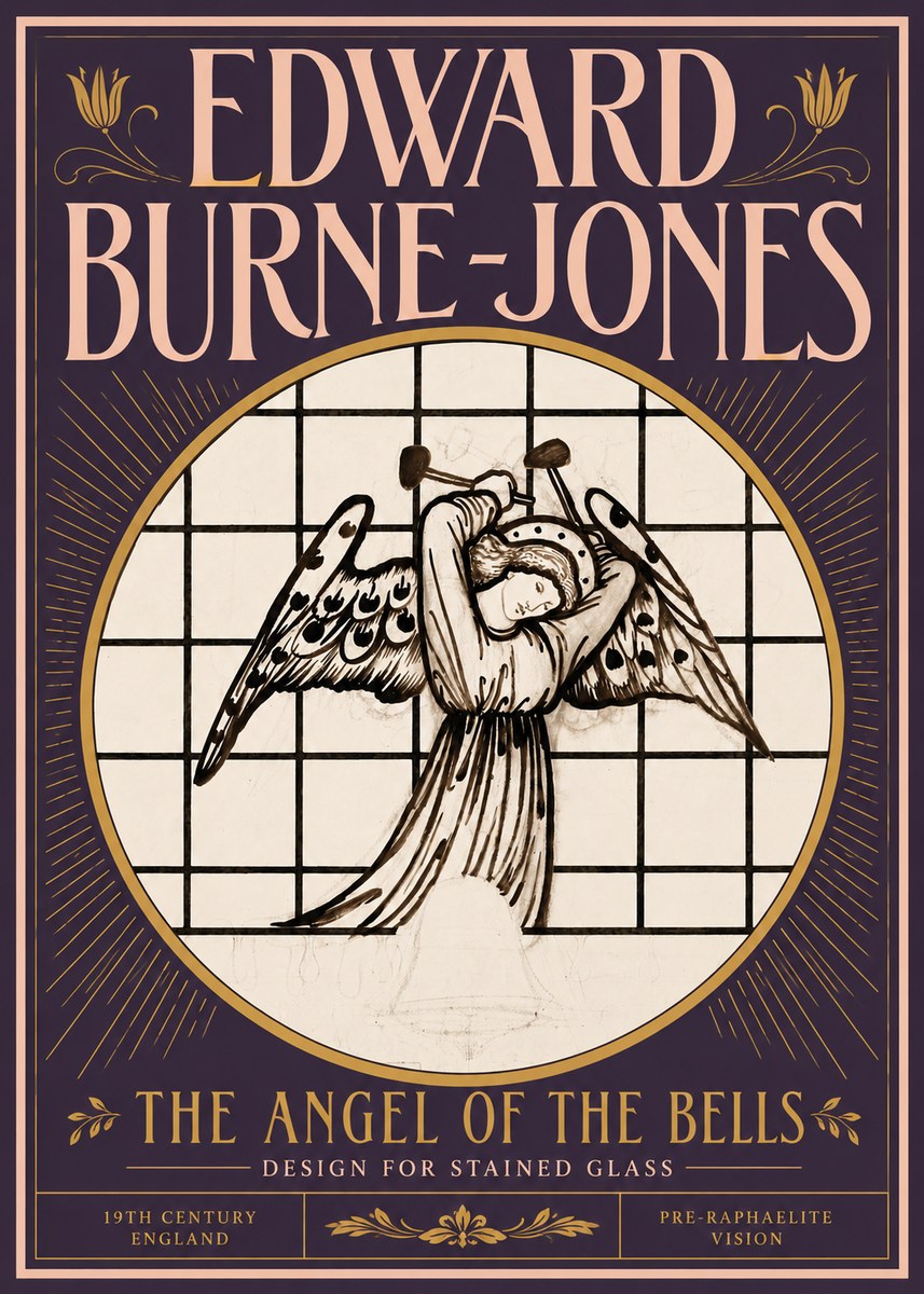 Edward Burne-Jones The Angel of the Bells No4 - Juliste