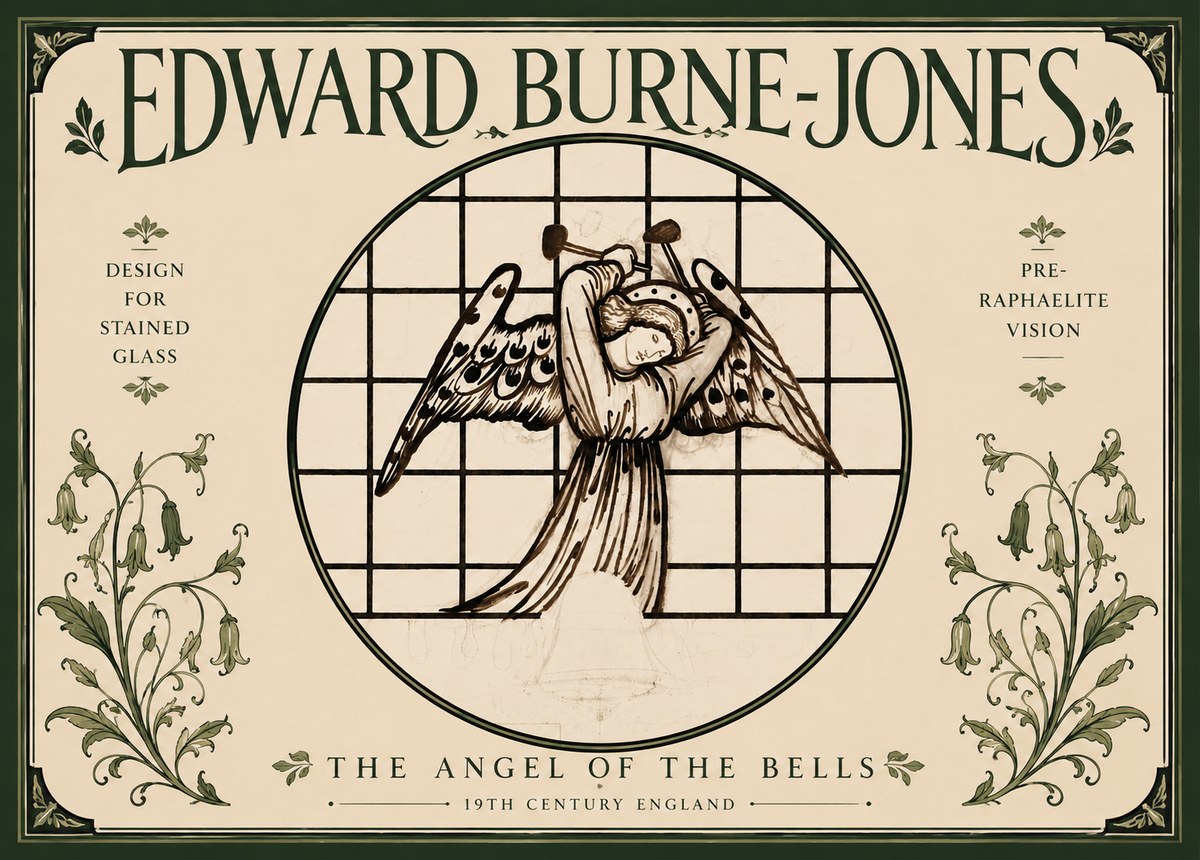 Edward Burne-Jones The Angel of the Bells No5 - Juliste