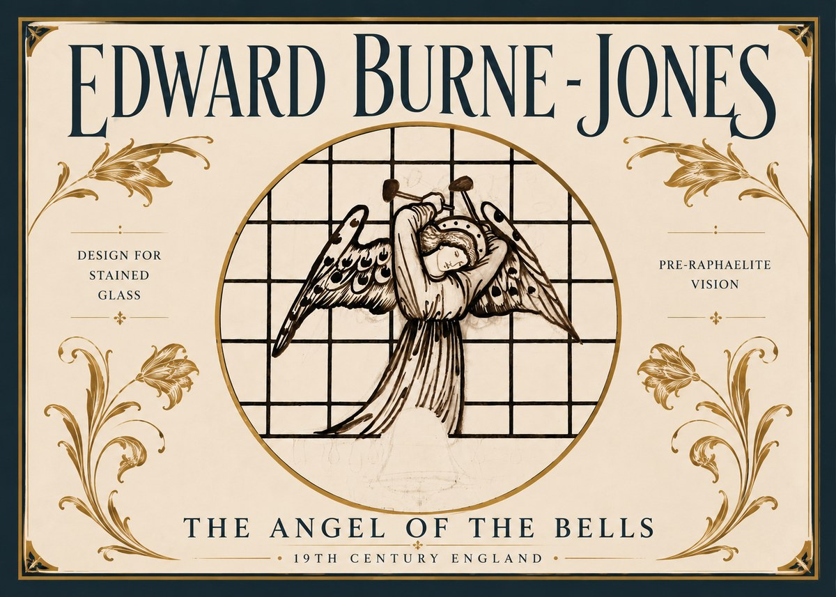 Edward Burne-Jones The Angel of the Bells No6 - Juliste