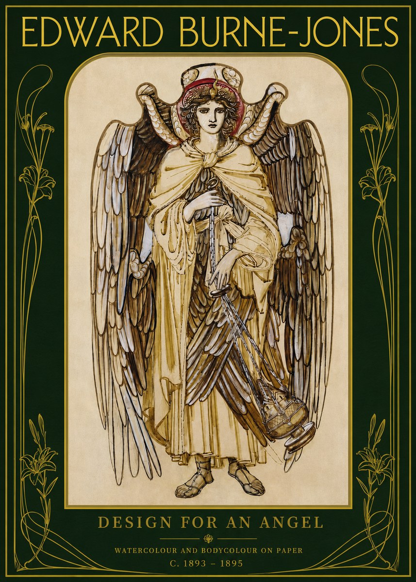 Edward Burne-Jones Design for an Angel No2 - Juliste