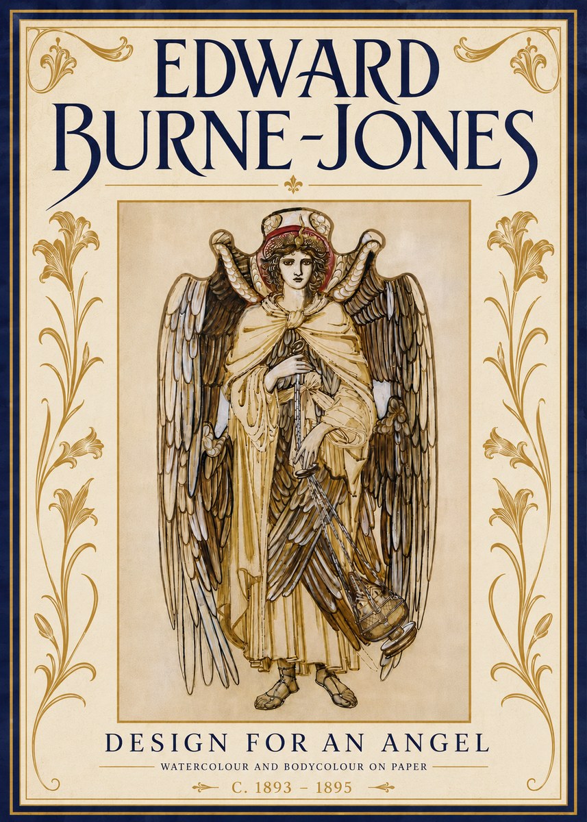 Edward Burne-Jones Design for an Angel No6 - Juliste