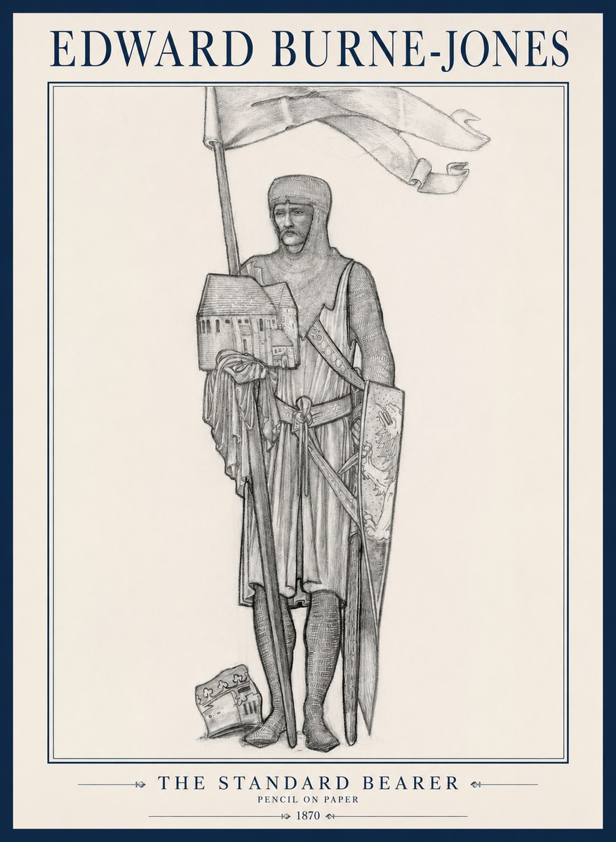 Edward Burne-Jones The Standard Bearer No1 - Juliste