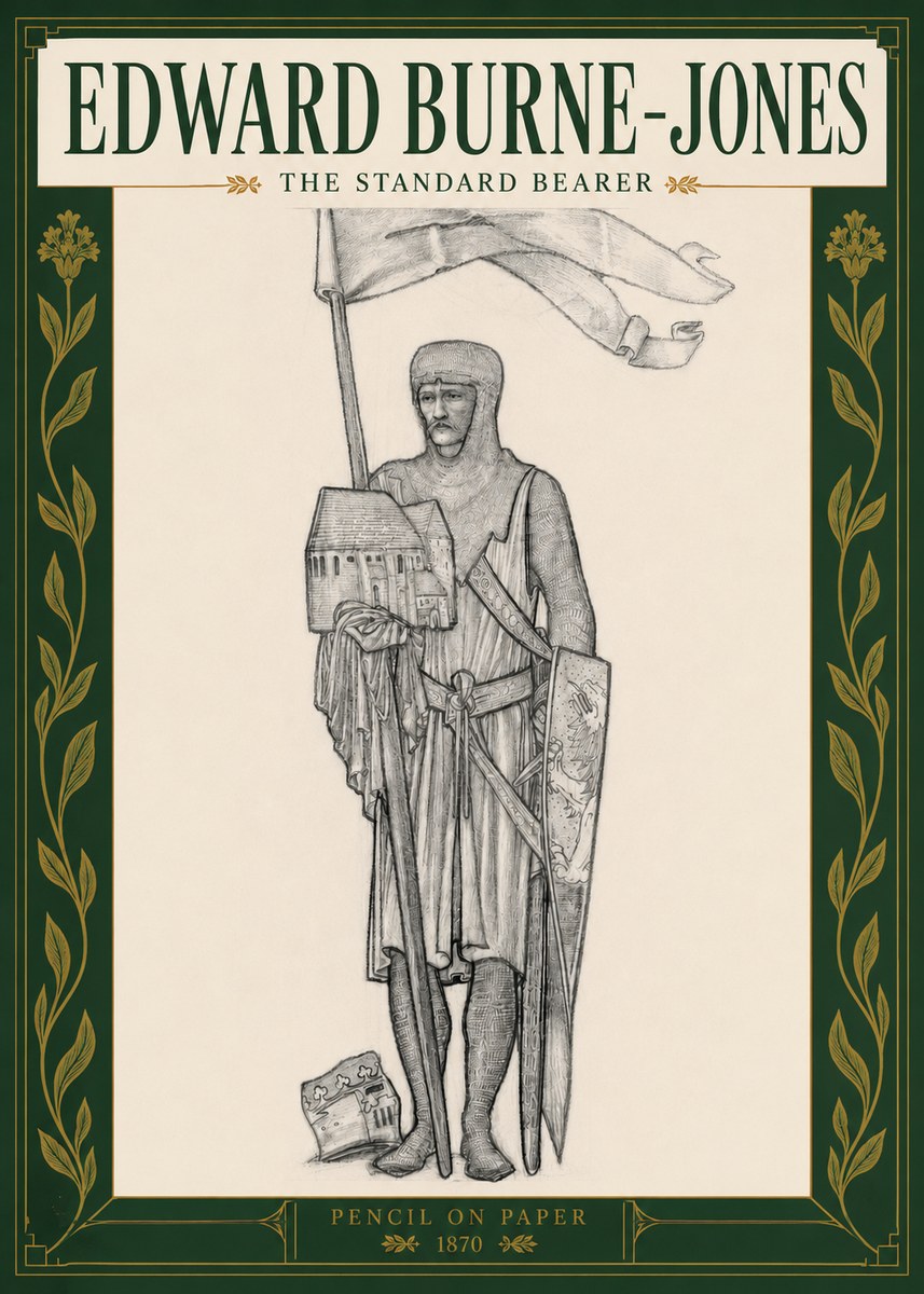 Edward Burne-Jones The Standard Bearer No3 - Juliste