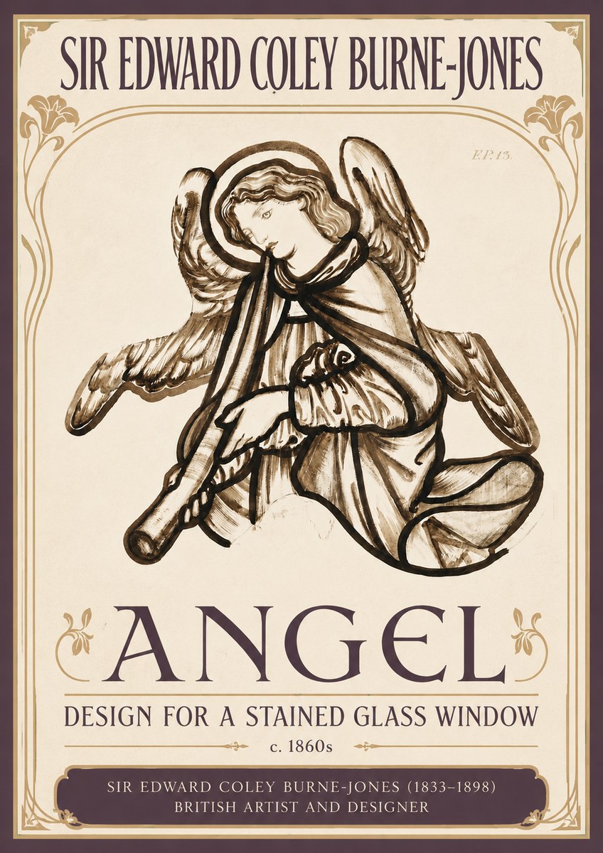 Edward Burne-Jones Angel No4 - Juliste
