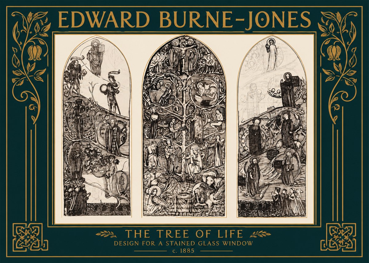 Edward Burne-Jones The Tree of Life No2 - Juliste