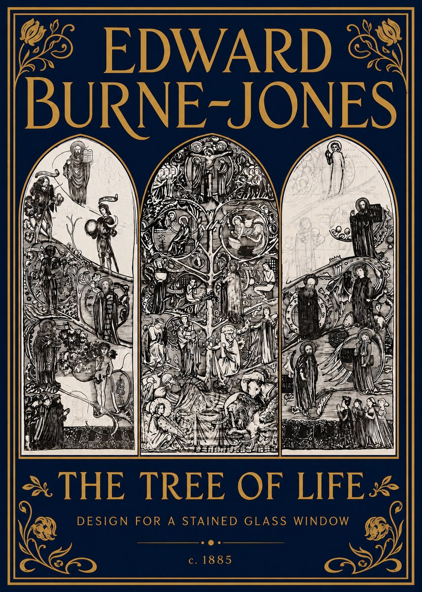 Edward Burne-Jones The Tree of Life No5 - Juliste
