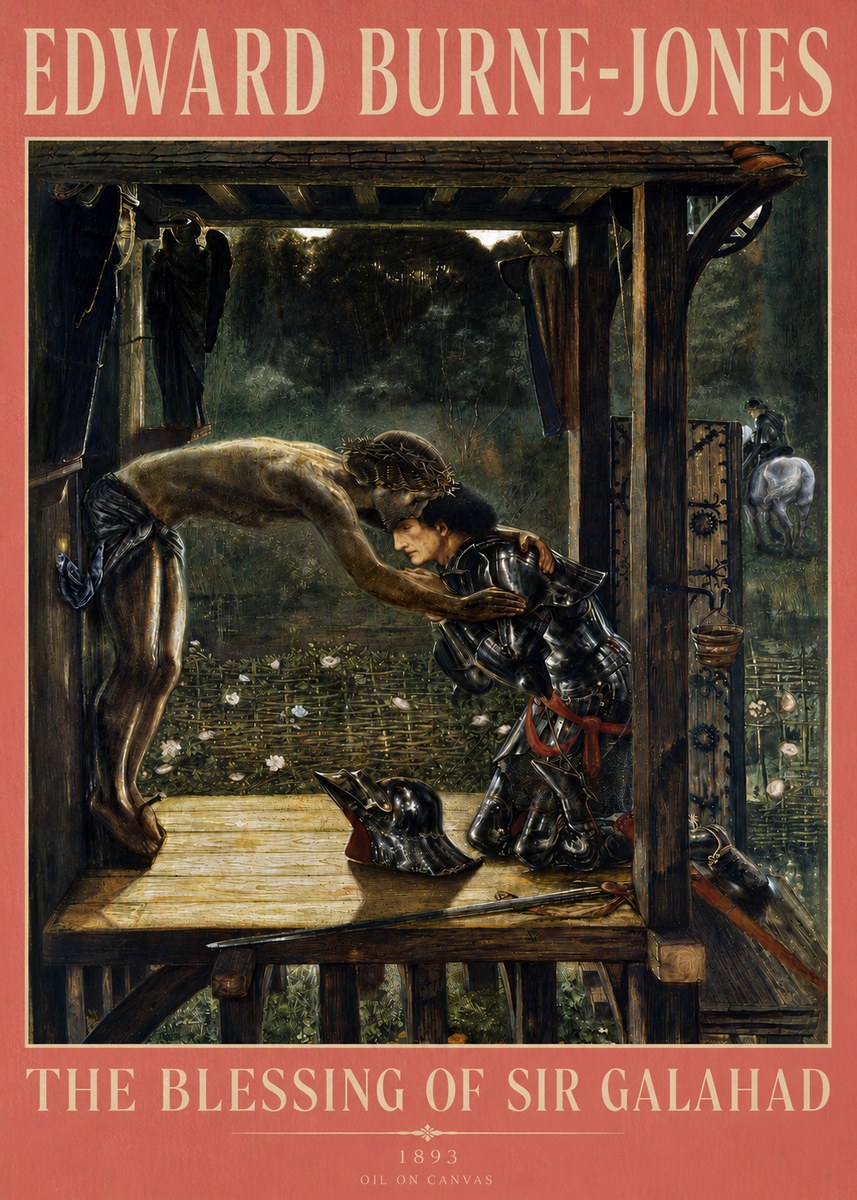 Edward Burne-Jones The Blessing of Sir Galahad No3 - Juliste