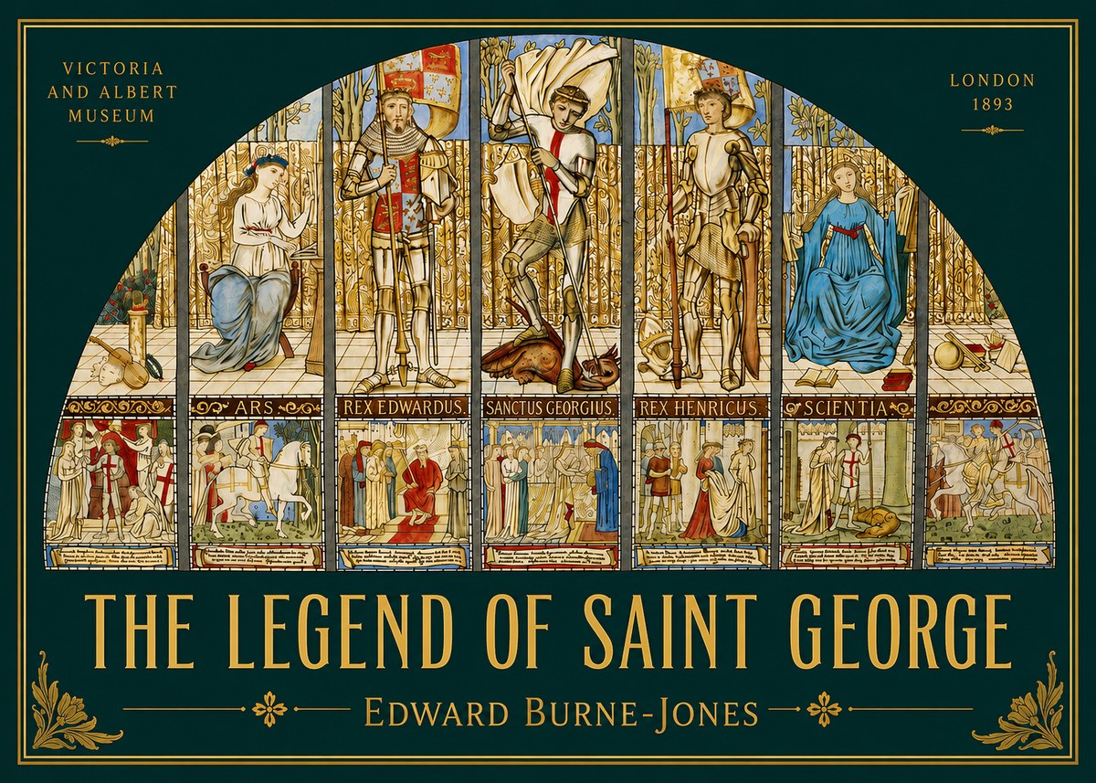 Edward Burne-Jones The Legend of Saint George No2 - Juliste