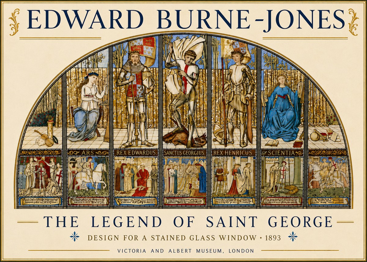 Edward Burne-Jones The Legend of Saint George No6 - Juliste