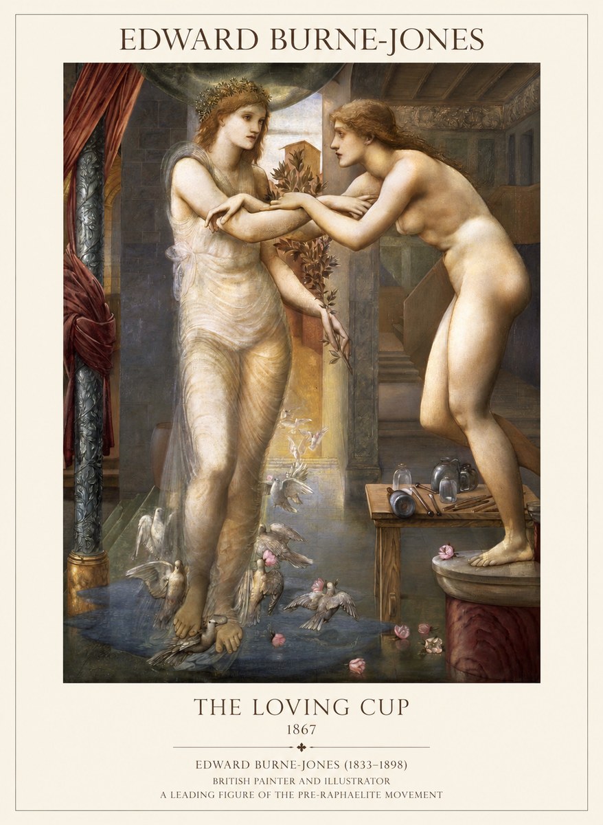 Edward Burne-Jones The Loving Cup No1 - Juliste