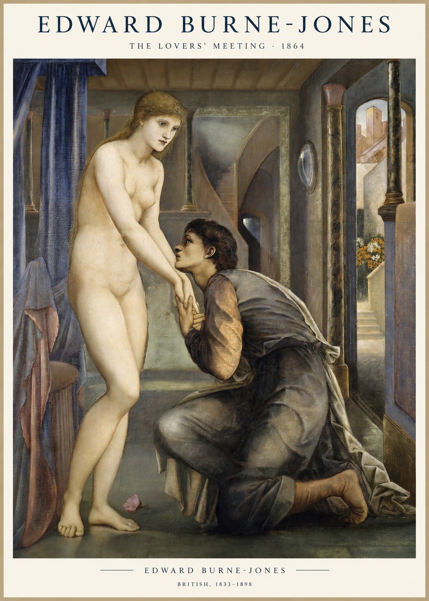 Edward Burne-Jones The Lovers' Meeting No1 - Juliste