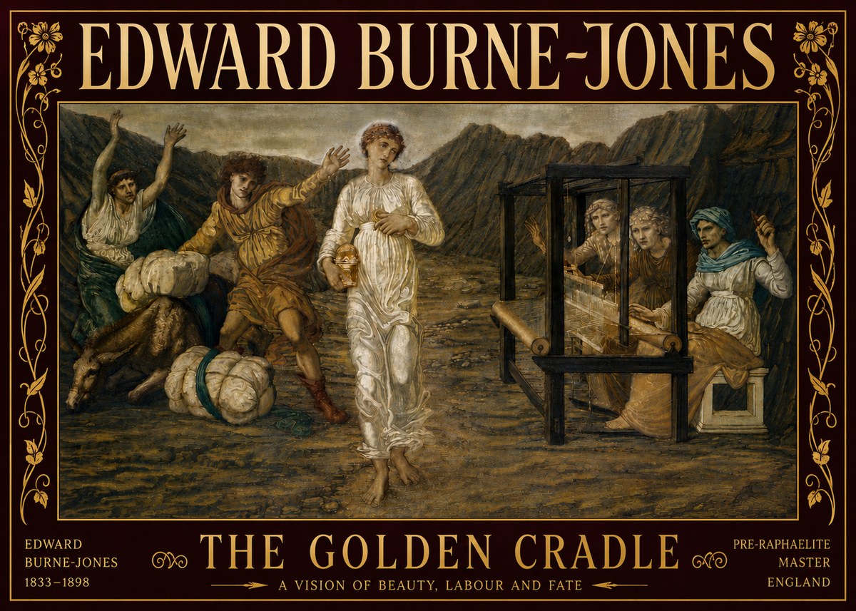 Edward Burne-Jones The Golden Cradle No6 - Juliste